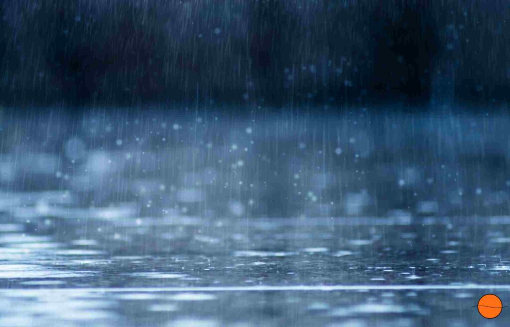 Regen auf Asphalt